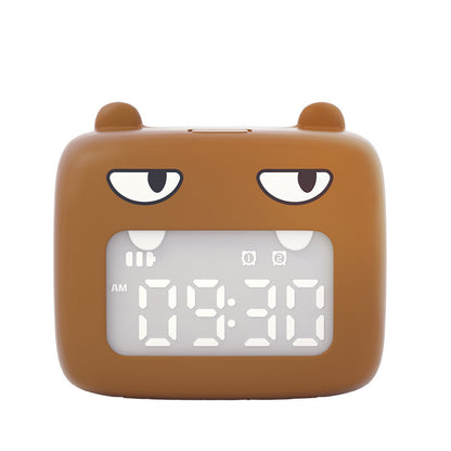 Réveil enfant silencieux – Design mignon, silicone doux, idéal pour chambre et bureau