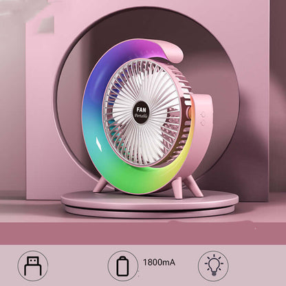 Ventilateur de bureau USB avec veilleuse