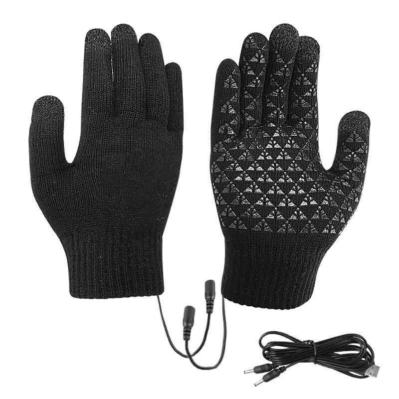 Gants chauffants USB – tricot épaissi thermique, confort hivernal