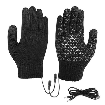 Gants chauffants USB – tricot épaissi thermique, confort hivernal