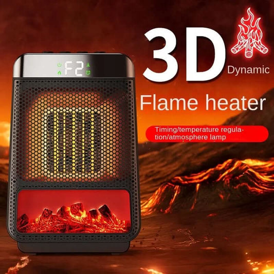 Chauffage soufflant à flamme 3D – 1500W, rapide, écoénergétique, pour salle de bain et maison