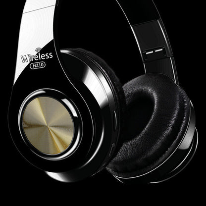 Casque Bluetooth sans fil pliable – monté sur tête, son stéréo HD avec subwoofer