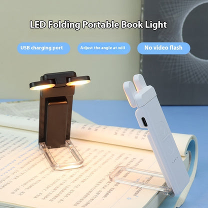 Lampe de lecture à clip Biswitch – rechargeable USB, double interrupteur, lumière douce de nuit