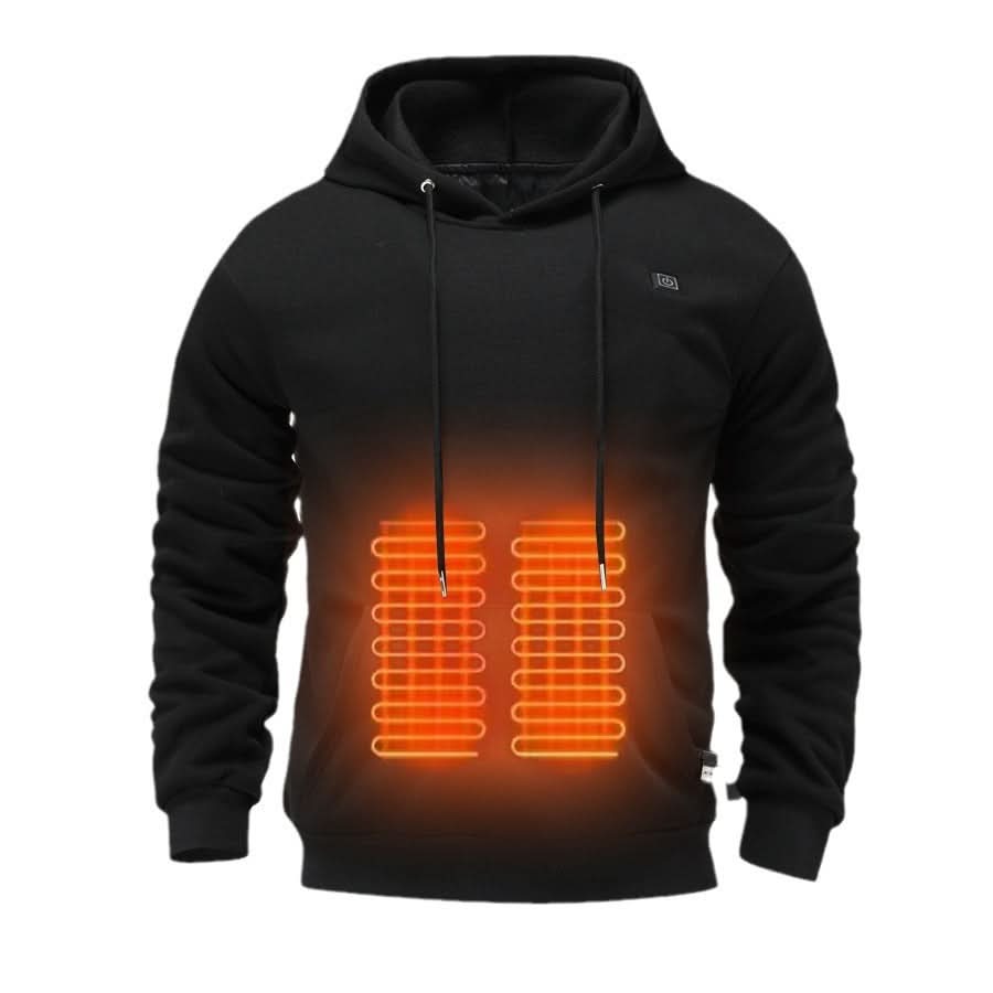 Sweat à capuche chauffant homme – USB, intérieur brossé, chaleur douce