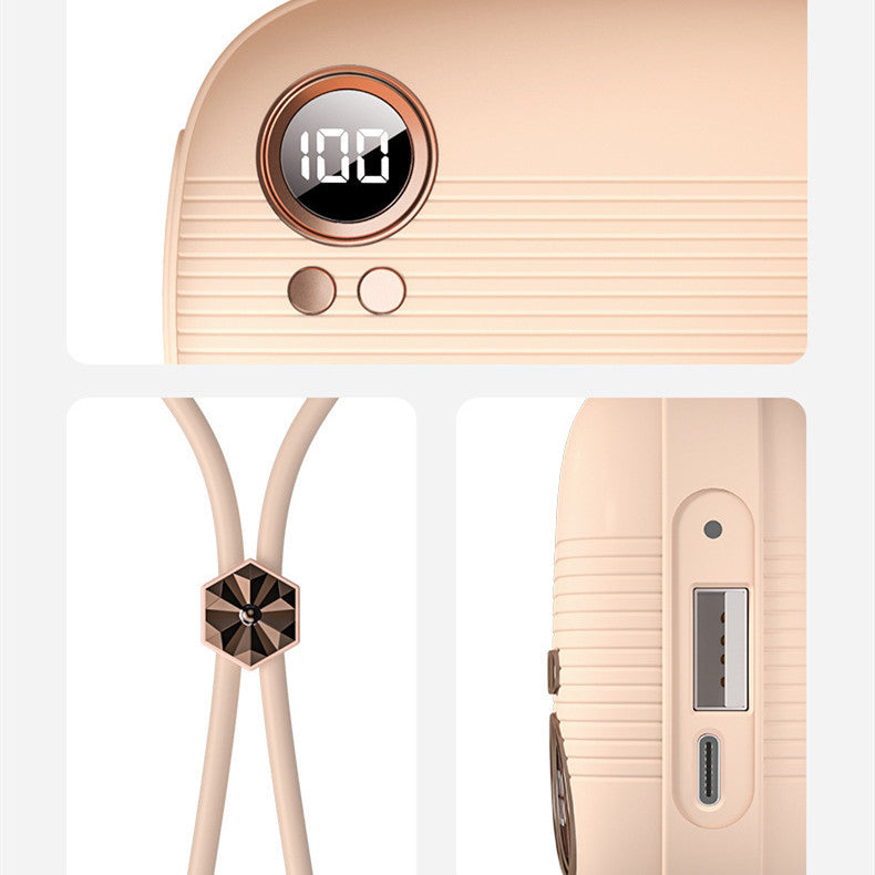 Batterie externe chauffante portable – mini power bank USB, chauffage céramique, 3 niveaux, hiver
