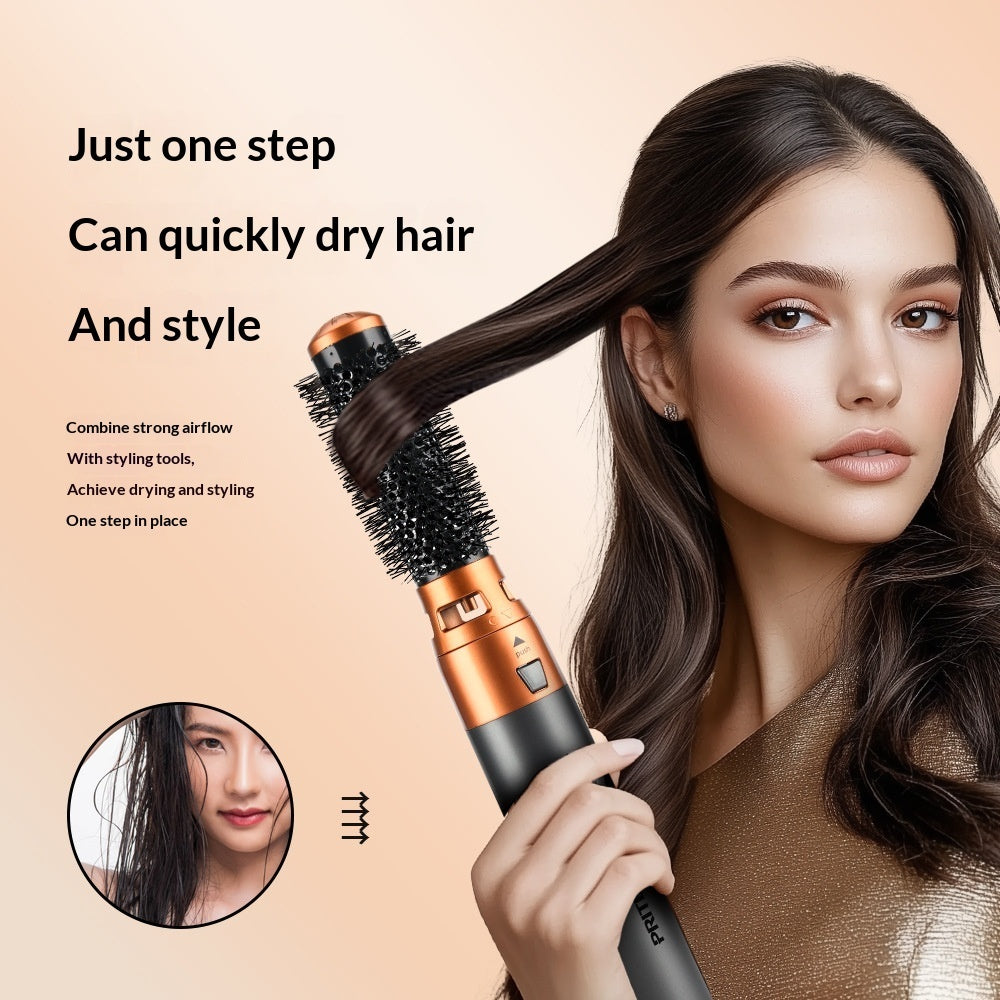Styler cheveux 5-en-1 – brosse soufflante multifonction et fer à boucler automatique
