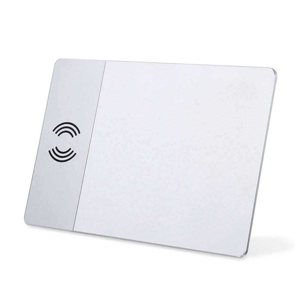 Tapis de souris en aluminium avec chargeur sans fil