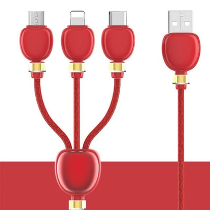 Lanterne Créative Multifonction – Éclairage LED + 3 Câbles de Charge Intégrés