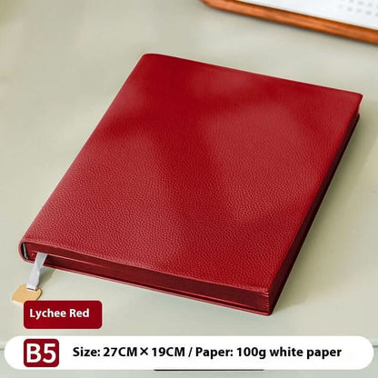 Lychee pattern soft leather cover notebook