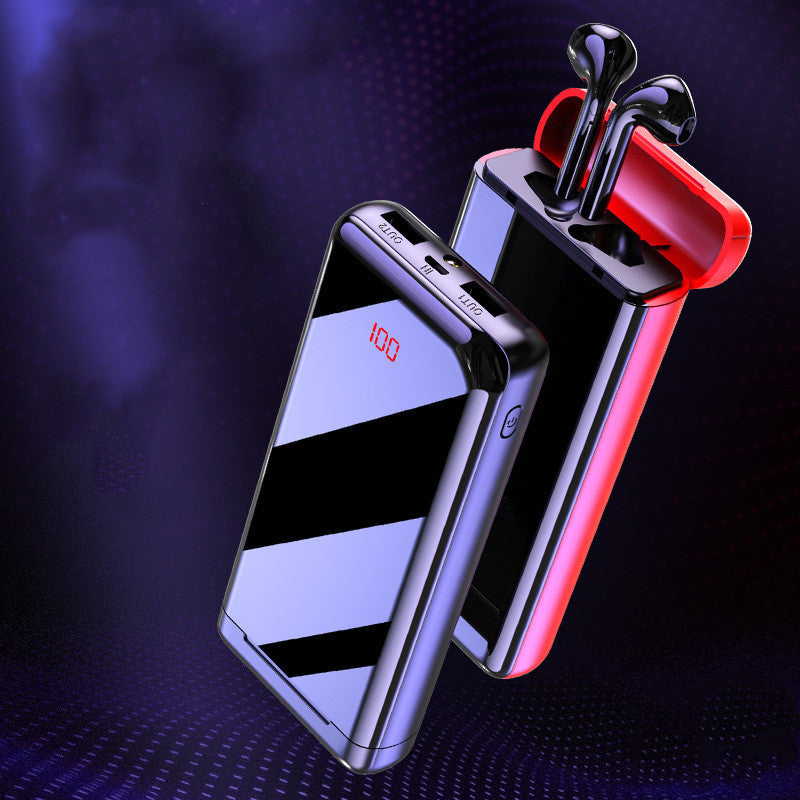 Bluetooth Headset avec Boîtier Power Bank