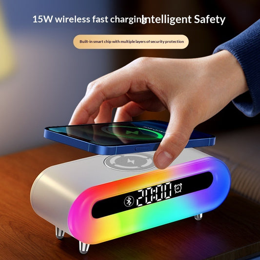 New Multi-functional Home Bedroom Wireless Charging Bluetooth Speaker