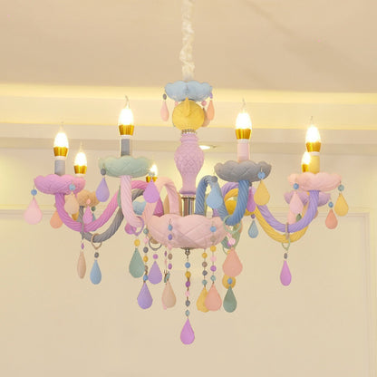 Lampe de Chambre Macaron en Cristal