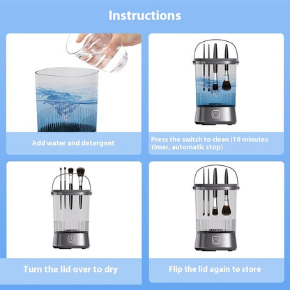 Nettoyeur électrique pinceaux maquillage – lavage et séchage automatique, multifonction