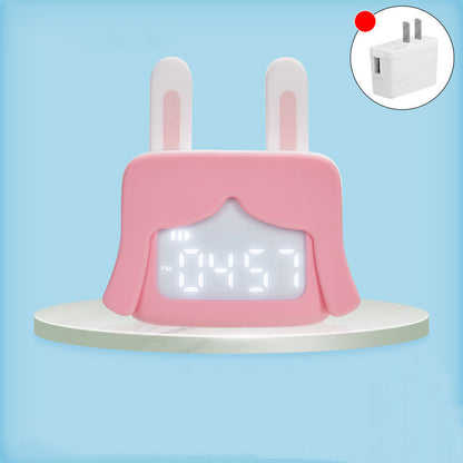 Réveil enfant silencieux – Design mignon, silicone doux, idéal pour chambre et bureau