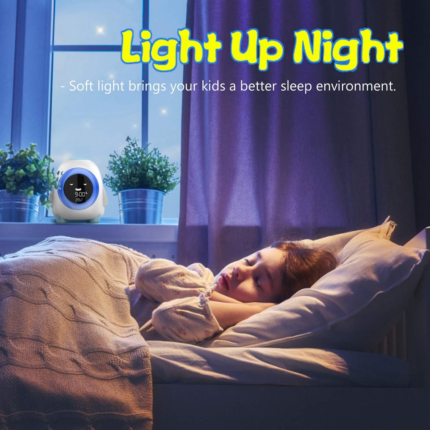Penguin children's sleep training clock