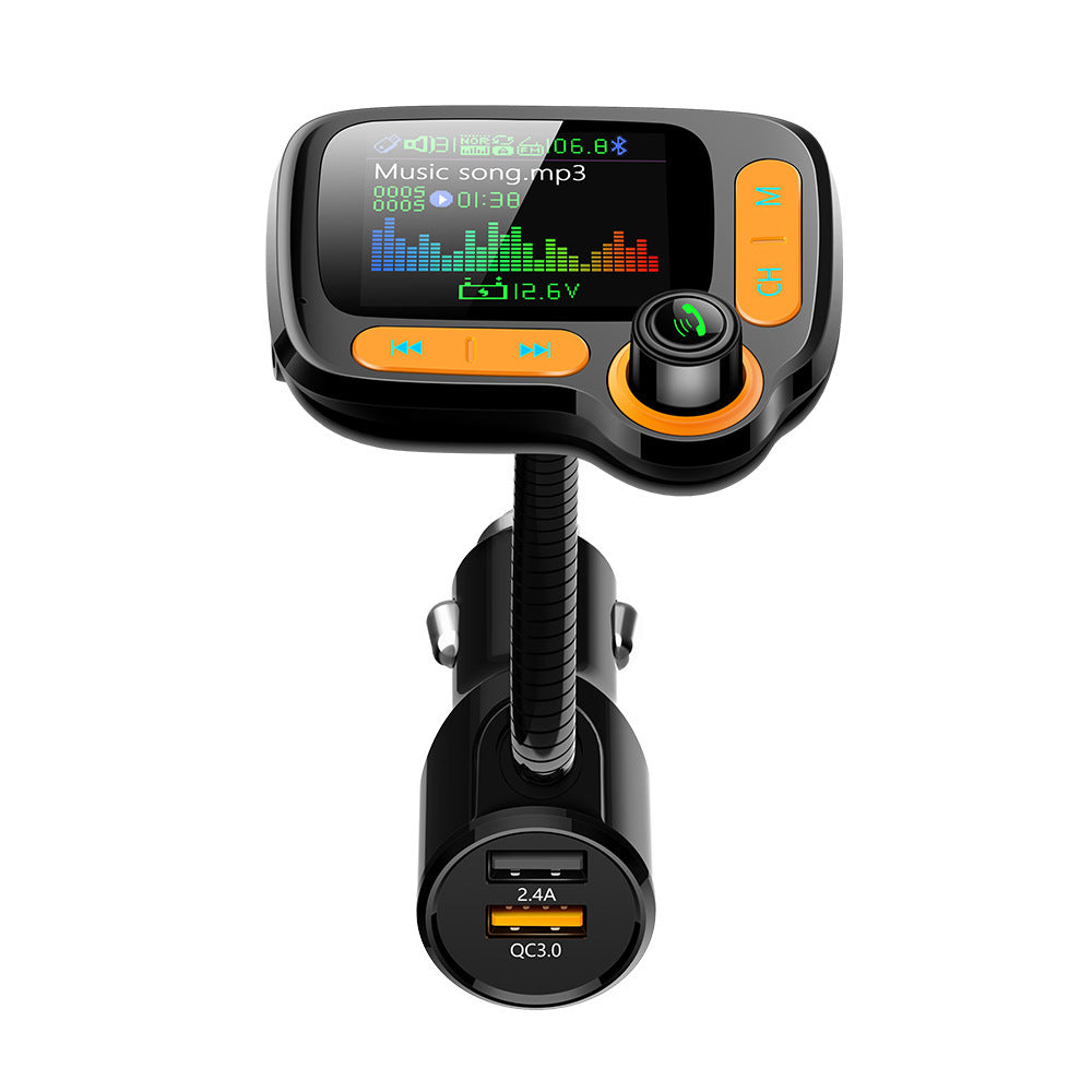 Lecteur Bluetooth voiture – Écran couleur, appels mains libres, QC 3.0, MP3