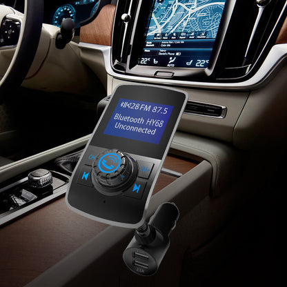 Transmetteur FM Bluetooth voiture – Lecteur MP3, carte TF, USB, appels mains libres