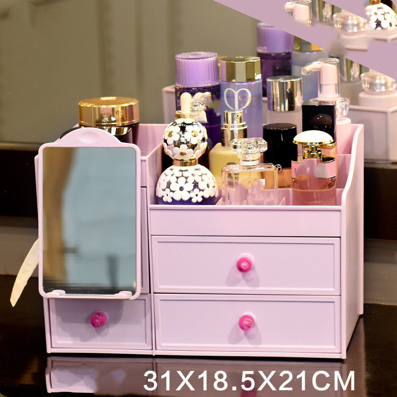 Boîte de Rangement de Bureau avec Miroir