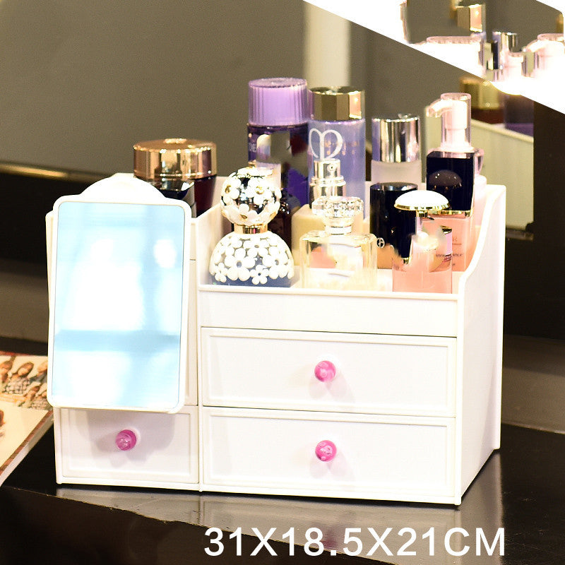 Boîte de Rangement de Bureau avec Miroir