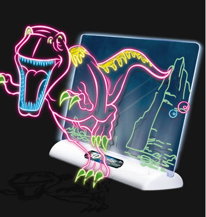 Planche à dessin magique 3D à LED – effets lumineux, puzzle éducatif pour enfants