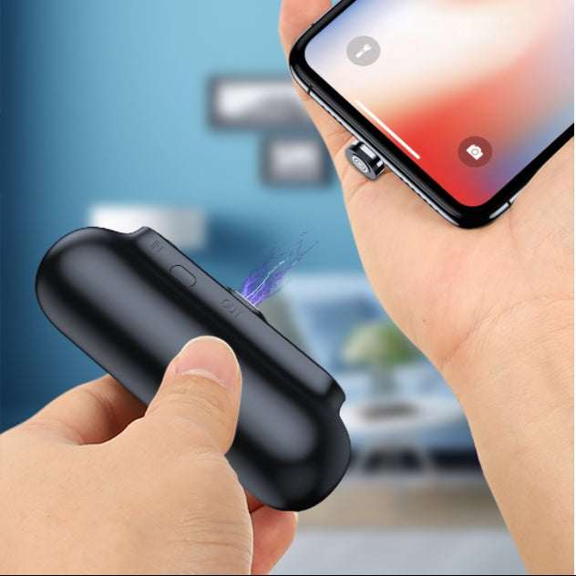 Batterie capsule magnétique portable – 2600 mAh, 3-en-1, USB-C / Micro / iPhone, personnalisable