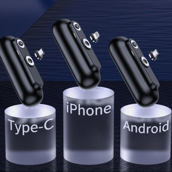 Batterie capsule magnétique portable – 2600 mAh, 3-en-1, USB-C / Micro / iPhone, personnalisable