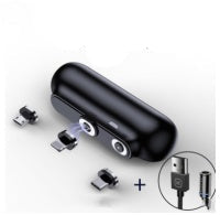 Batterie capsule magnétique portable – 2600 mAh, 3-en-1, USB-C / Micro / iPhone, personnalisable