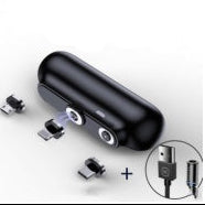 Batterie capsule magnétique portable – 2600 mAh, 3-en-1, USB-C / Micro / iPhone, personnalisable