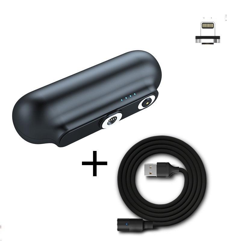 Batterie capsule magnétique portable – 2600 mAh, 3-en-1, USB-C / Micro / iPhone, personnalisable