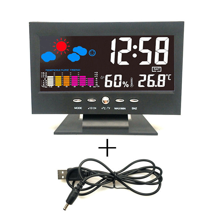 Creative LED Color Screen Weather Forecast Clock