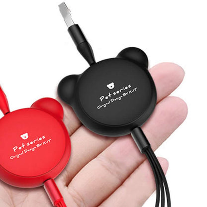 Telescopic Data Cables, Cute Bear
