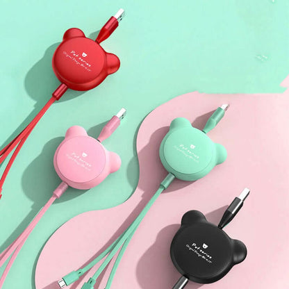 Telescopic Data Cables, Cute Bear
