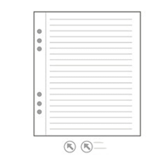 Carnet Monochrome – recharge universelle 6 trous, cahier étudiant à feuilles mobiles