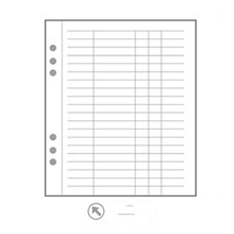 Carnet Monochrome – recharge universelle 6 trous, cahier étudiant à feuilles mobiles