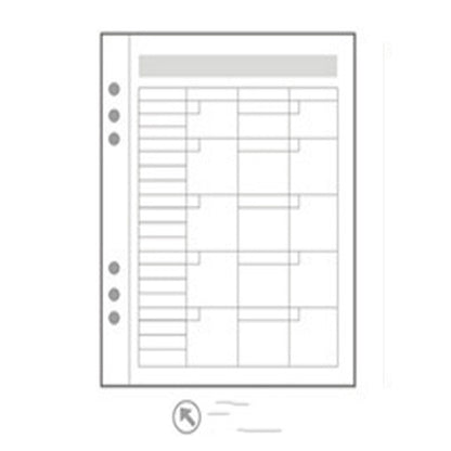 Carnet Monochrome – recharge universelle 6 trous, cahier étudiant à feuilles mobiles