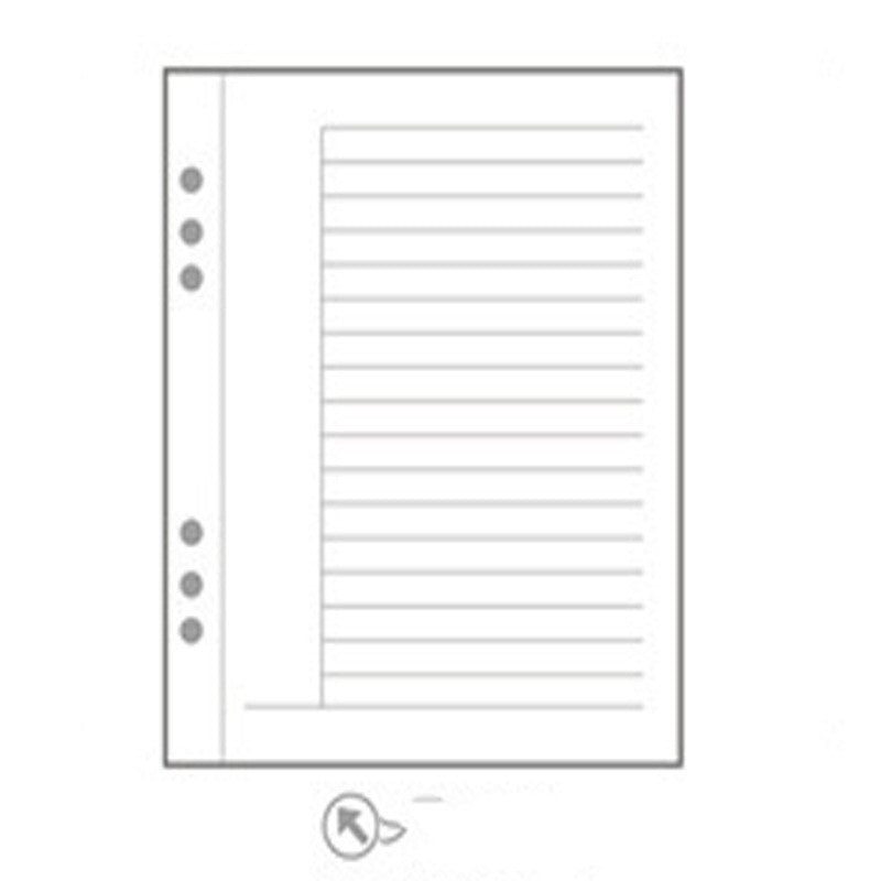 Carnet Monochrome – recharge universelle 6 trous, cahier étudiant à feuilles mobiles