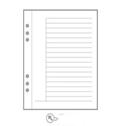 Carnet Monochrome – recharge universelle 6 trous, cahier étudiant à feuilles mobiles