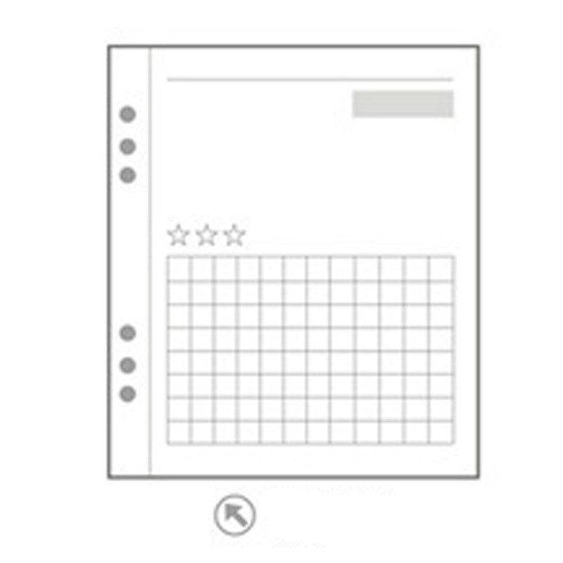 Carnet Monochrome – recharge universelle 6 trous, cahier étudiant à feuilles mobiles