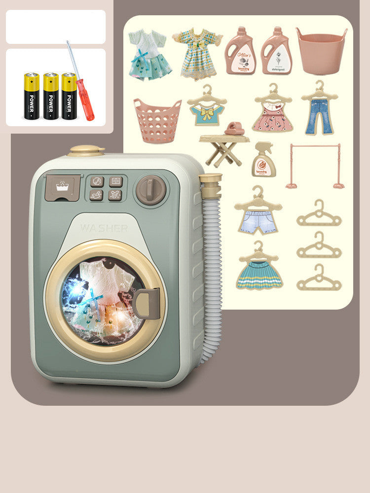 Mini set de nettoyage jouet – électroménagers simulés, lave-linge miniature, jeu de maison pour enfants