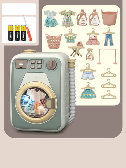 Mini set de nettoyage jouet – électroménagers simulés, lave-linge miniature, jeu de maison pour enfants