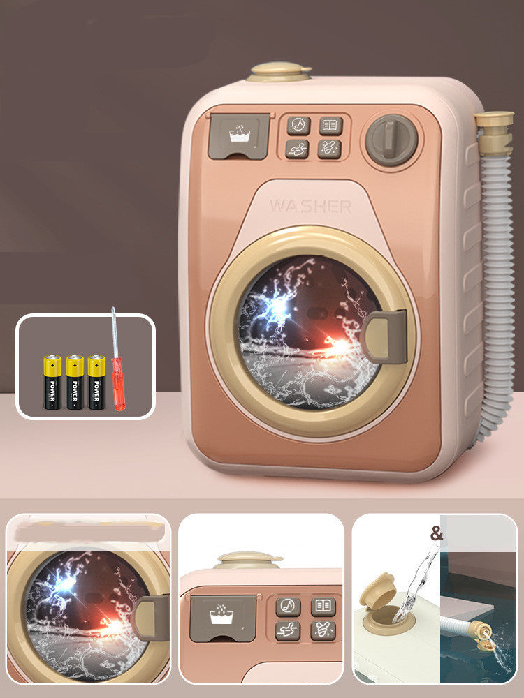 Mini set de nettoyage jouet – électroménagers simulés, lave-linge miniature, jeu de maison pour enfants