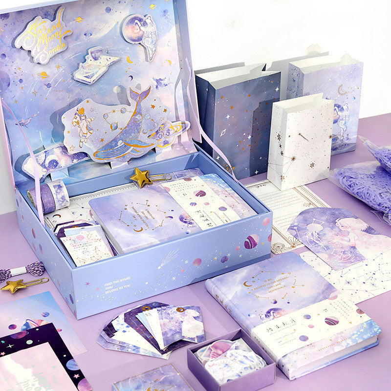 Set cadeau carnet rétro – coffret antique, mignon et simple