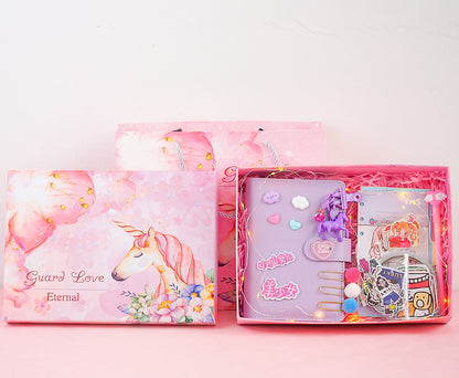 Carnet cadeau Girl Heart – coffret japonais rétro, carnet à feuilles mobiles mignon et créatif