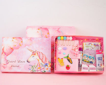 Carnet cadeau Girl Heart – coffret japonais rétro, carnet à feuilles mobiles mignon et créatif