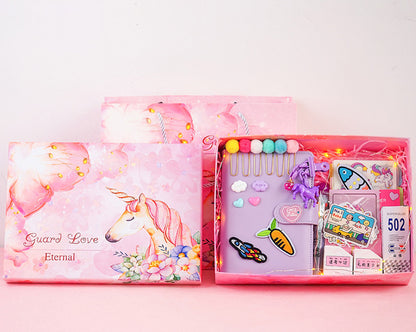 Carnet cadeau Girl Heart – coffret japonais rétro, carnet à feuilles mobiles mignon et créatif