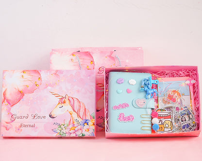 Carnet cadeau Girl Heart – coffret japonais rétro, carnet à feuilles mobiles mignon et créatif