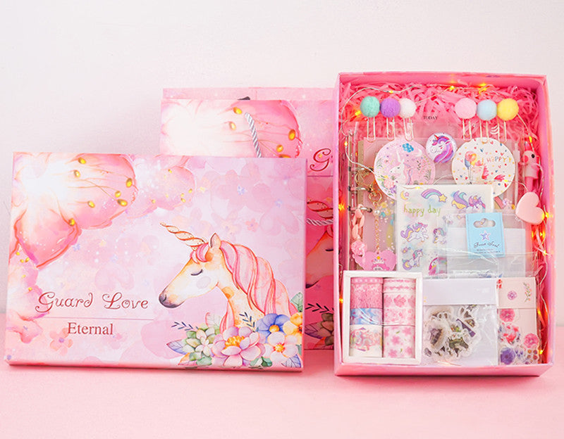 Carnet cadeau Girl Heart – coffret japonais rétro, carnet à feuilles mobiles mignon et créatif