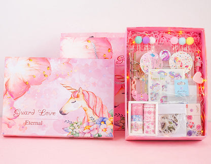 Carnet cadeau Girl Heart – coffret japonais rétro, carnet à feuilles mobiles mignon et créatif