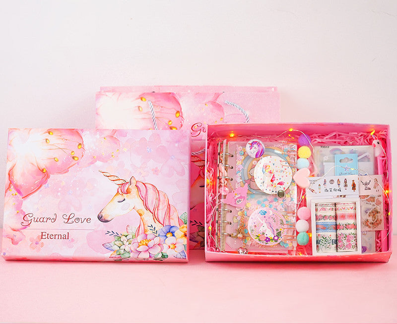 Carnet cadeau Girl Heart – coffret japonais rétro, carnet à feuilles mobiles mignon et créatif