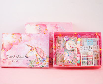 Carnet cadeau Girl Heart – coffret japonais rétro, carnet à feuilles mobiles mignon et créatif
